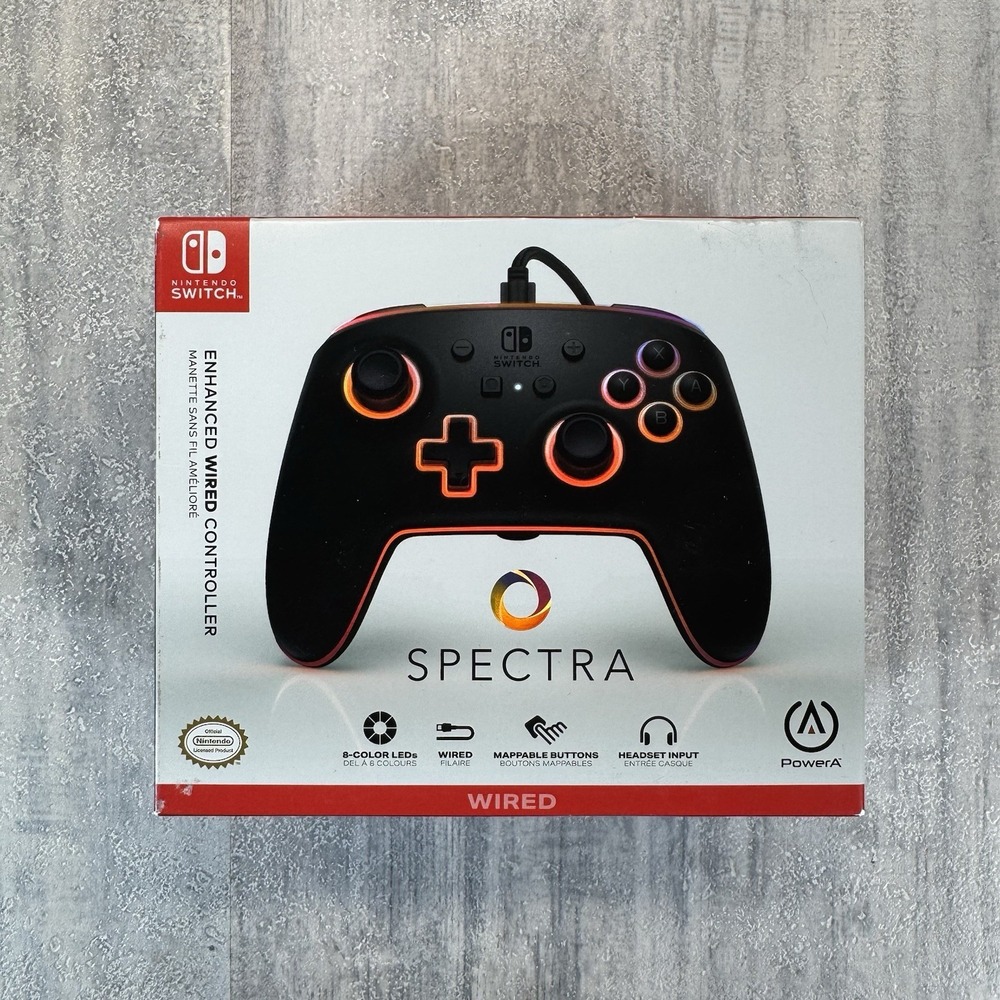 PowerA Spectra -Nintendo Switch / OLED - Enhanced Wired Controller - 8 Color LED